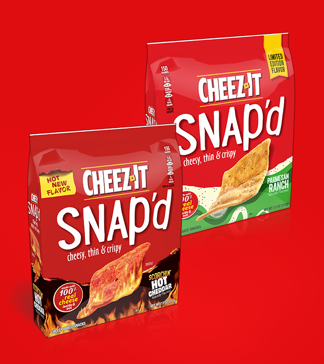 CHEEZ-IT SNAP'd. cheesy, thin & crispy