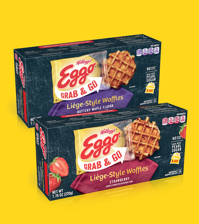 Kellogg's Eggo GRAB & GO. Liège-Style Waffles