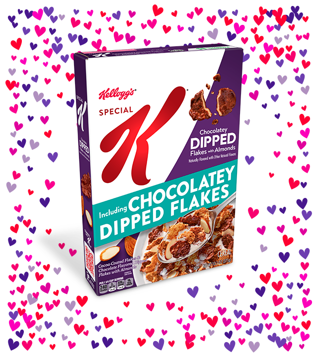 Kellogg's SPECIAL K. Including CHOCOLATEY DIPPED FLAKES