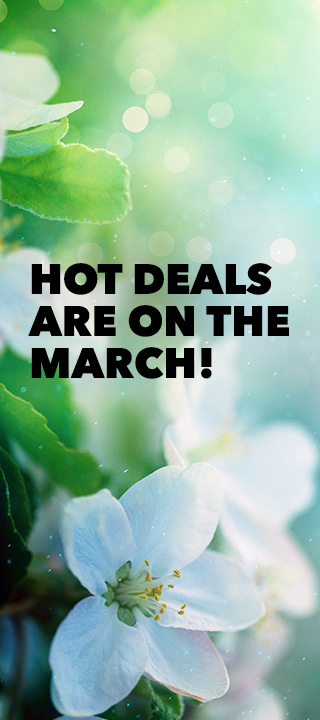 HOT DEALS ARE ON THE MARCH!