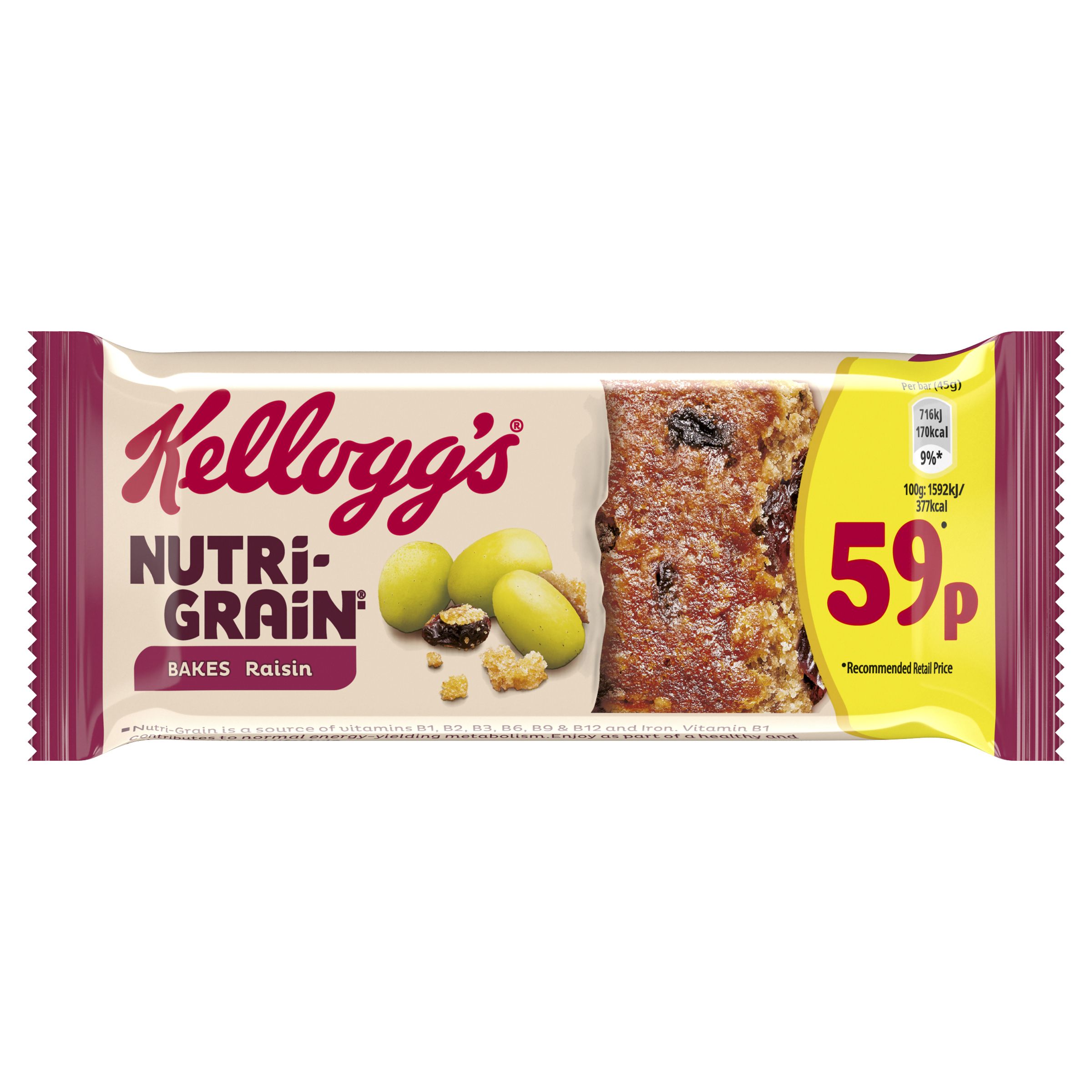 NutriGrain Breakfast Bakes Raisin Kellogg's