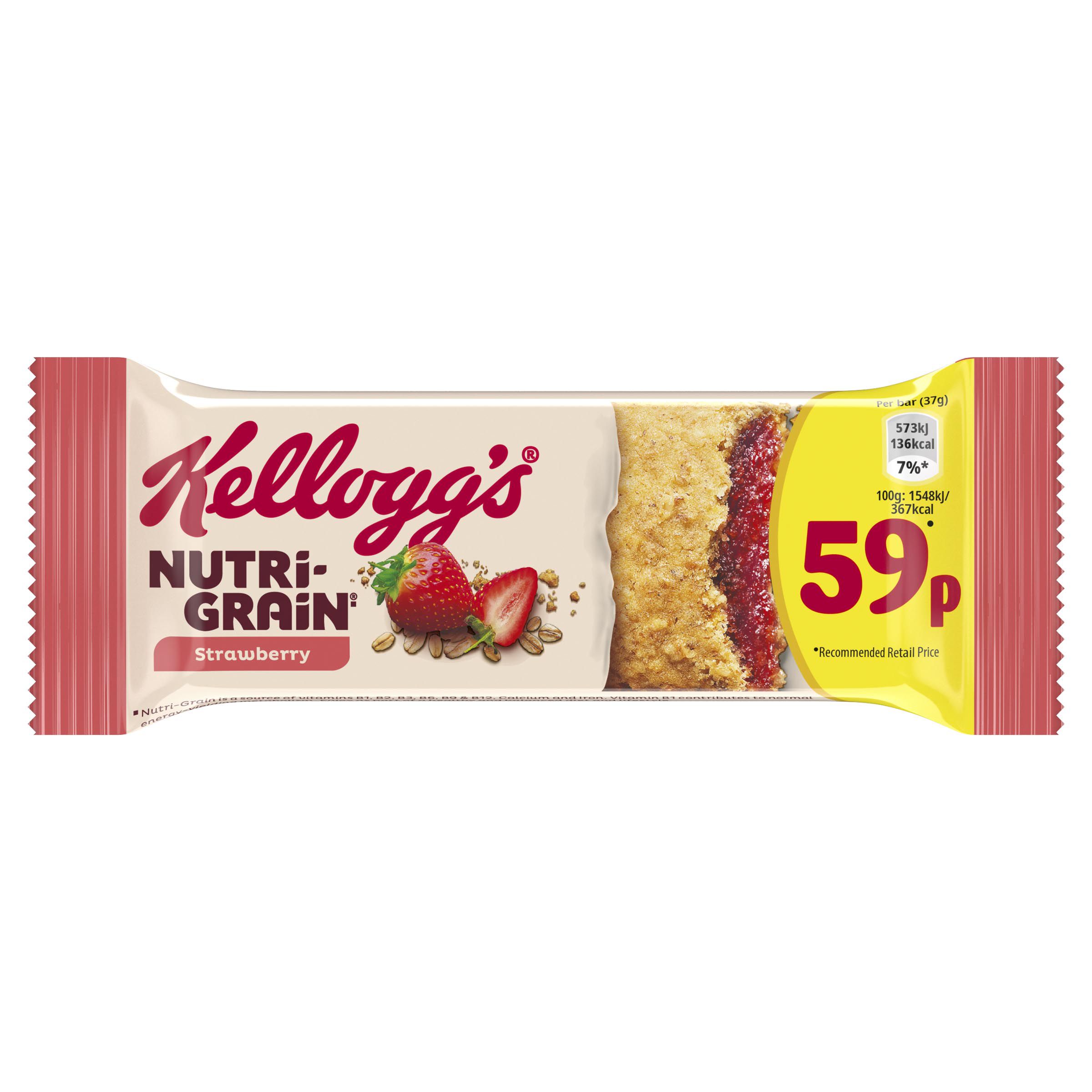kellogg's strawberry nutri grain bars nutrition