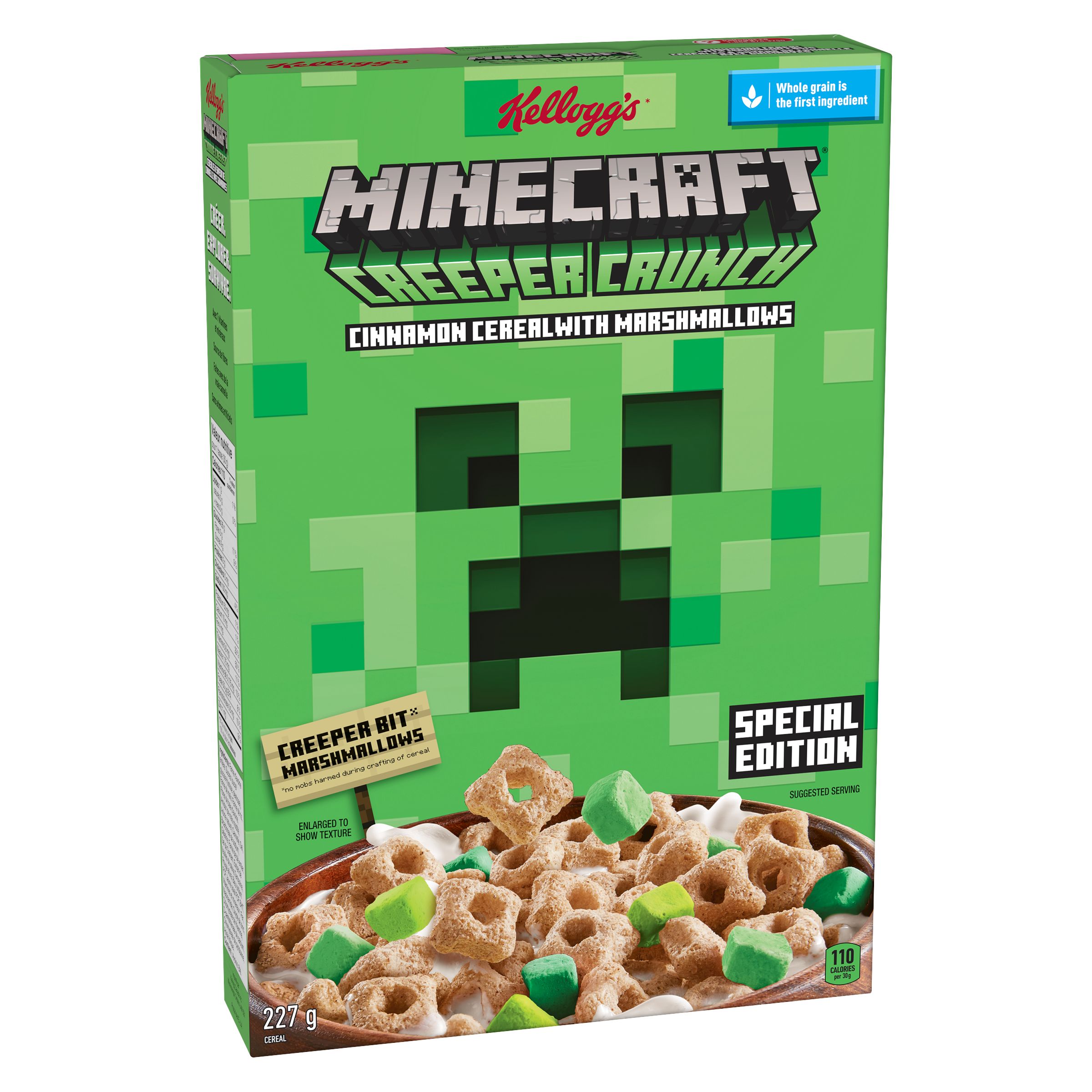 Minecraft* Creeper Crunch Cereal SmartLabel™
