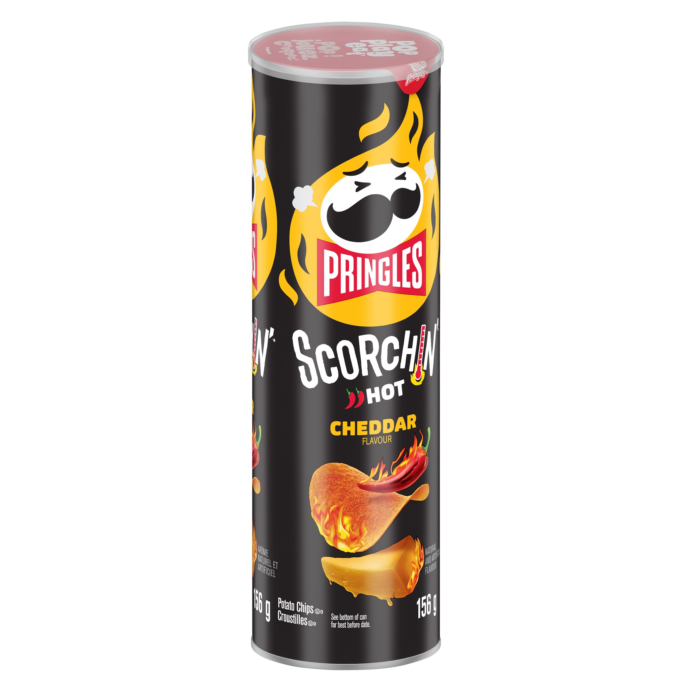 Pringles Scorchin Cheddar Flavour Potato Chips Smartlabel