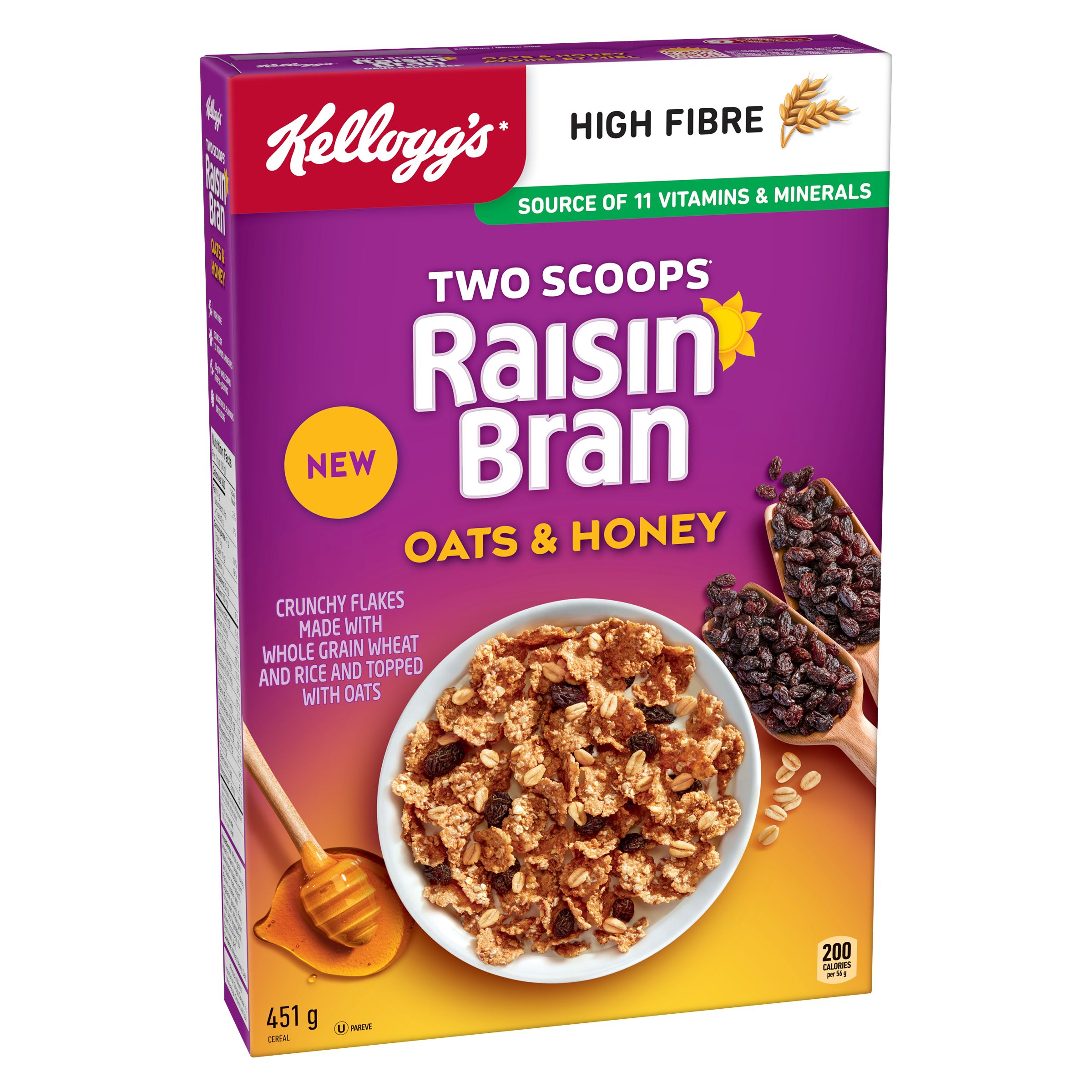 Two Scoops* Raisin Bran Oats & Honey Cereal - SmartLabel™