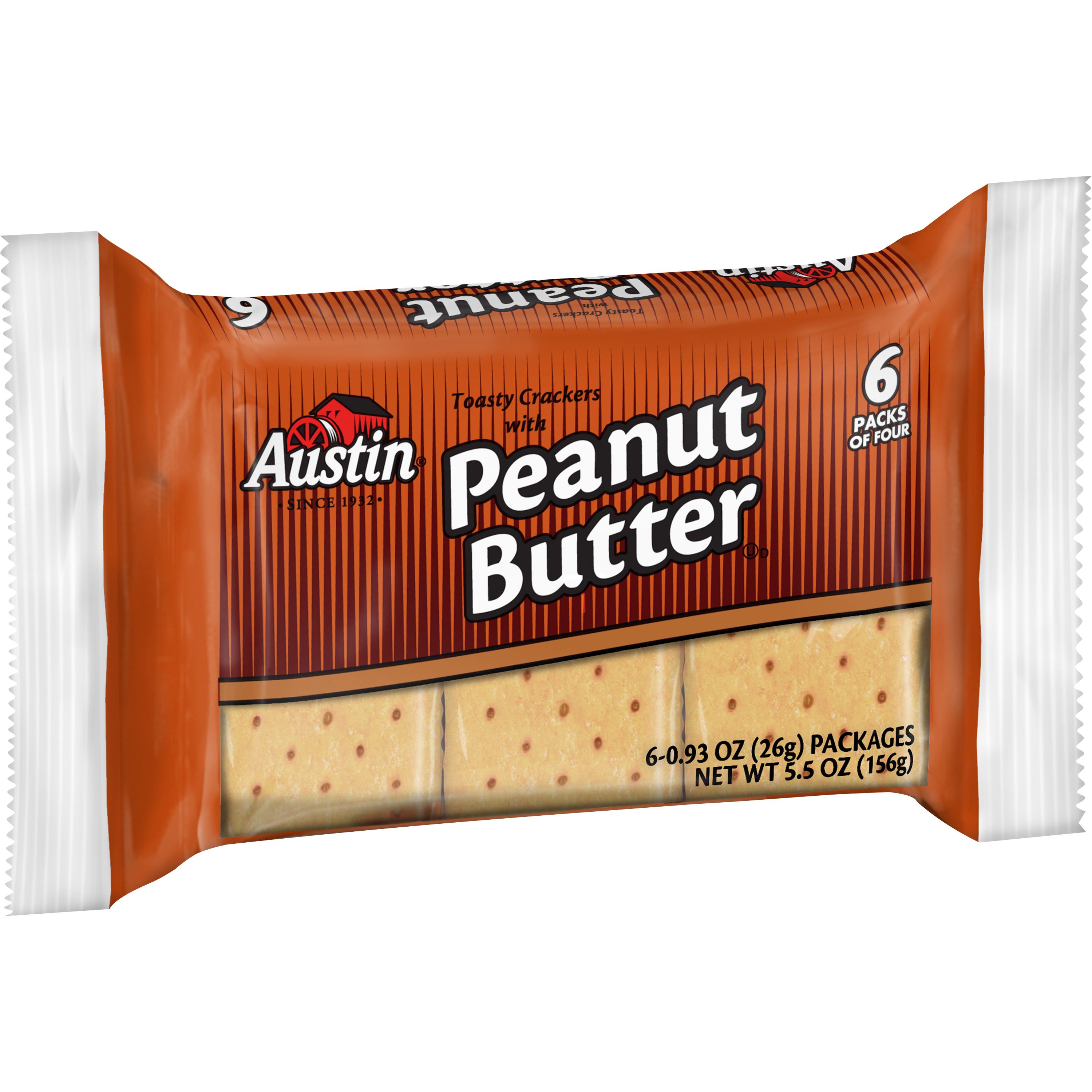 rice crackers with peanut butter
