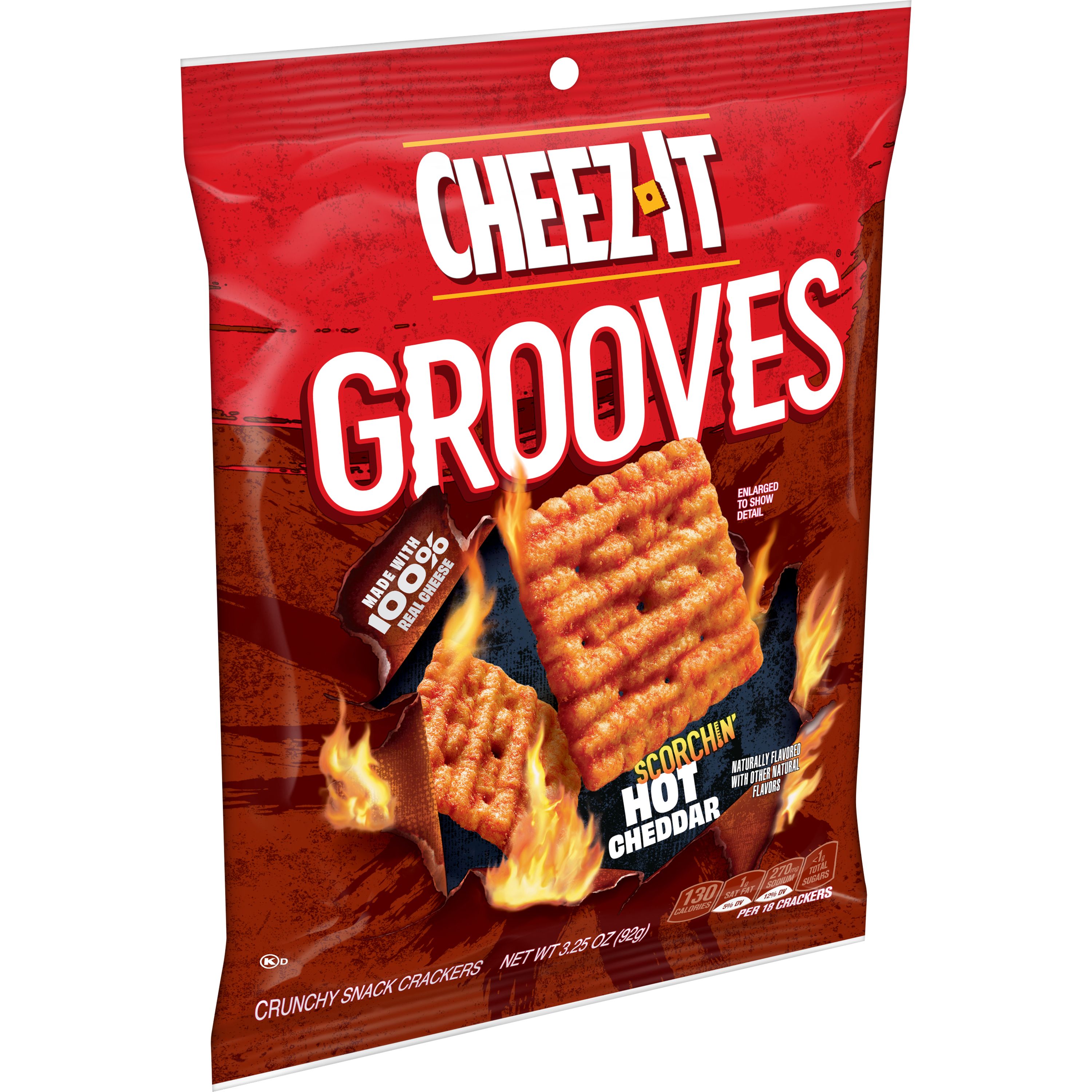 CheezIt® Grooves® Scorchin' Hot Cheddar Crackers SmartLabel™