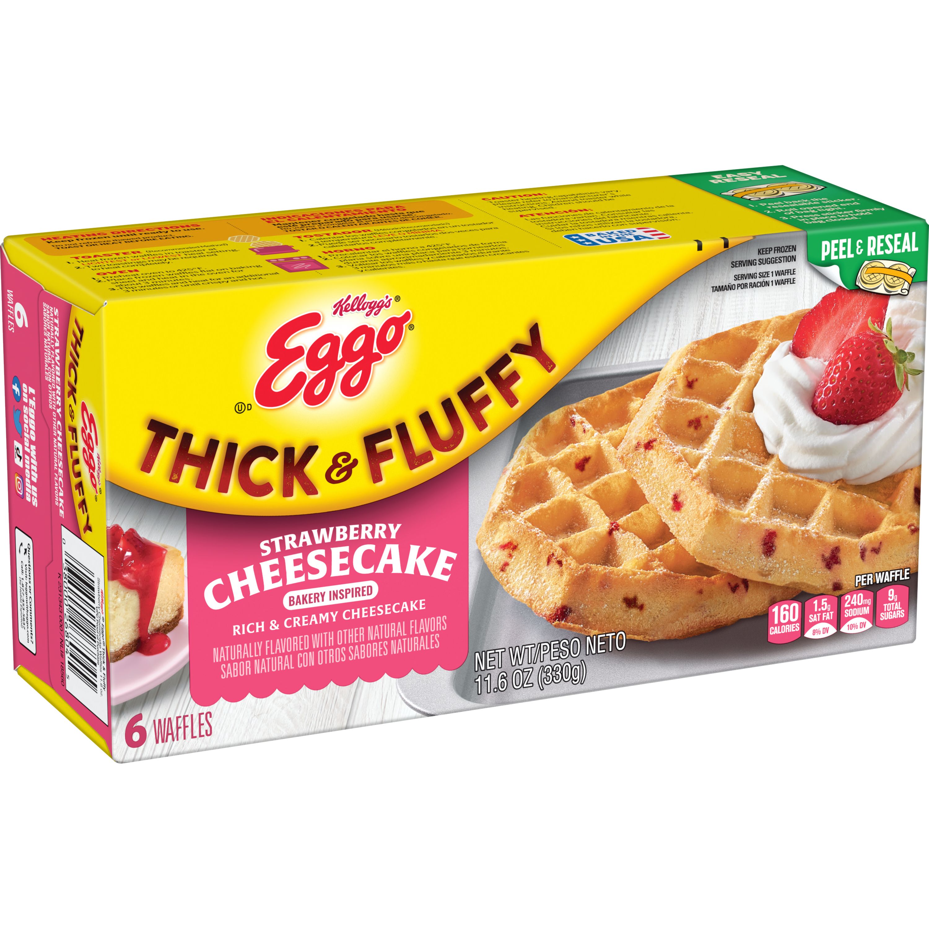 Kellogg's® Eggo® Thick & Fluffy Strawberry Cheesecake Waffles - SmartLabel™