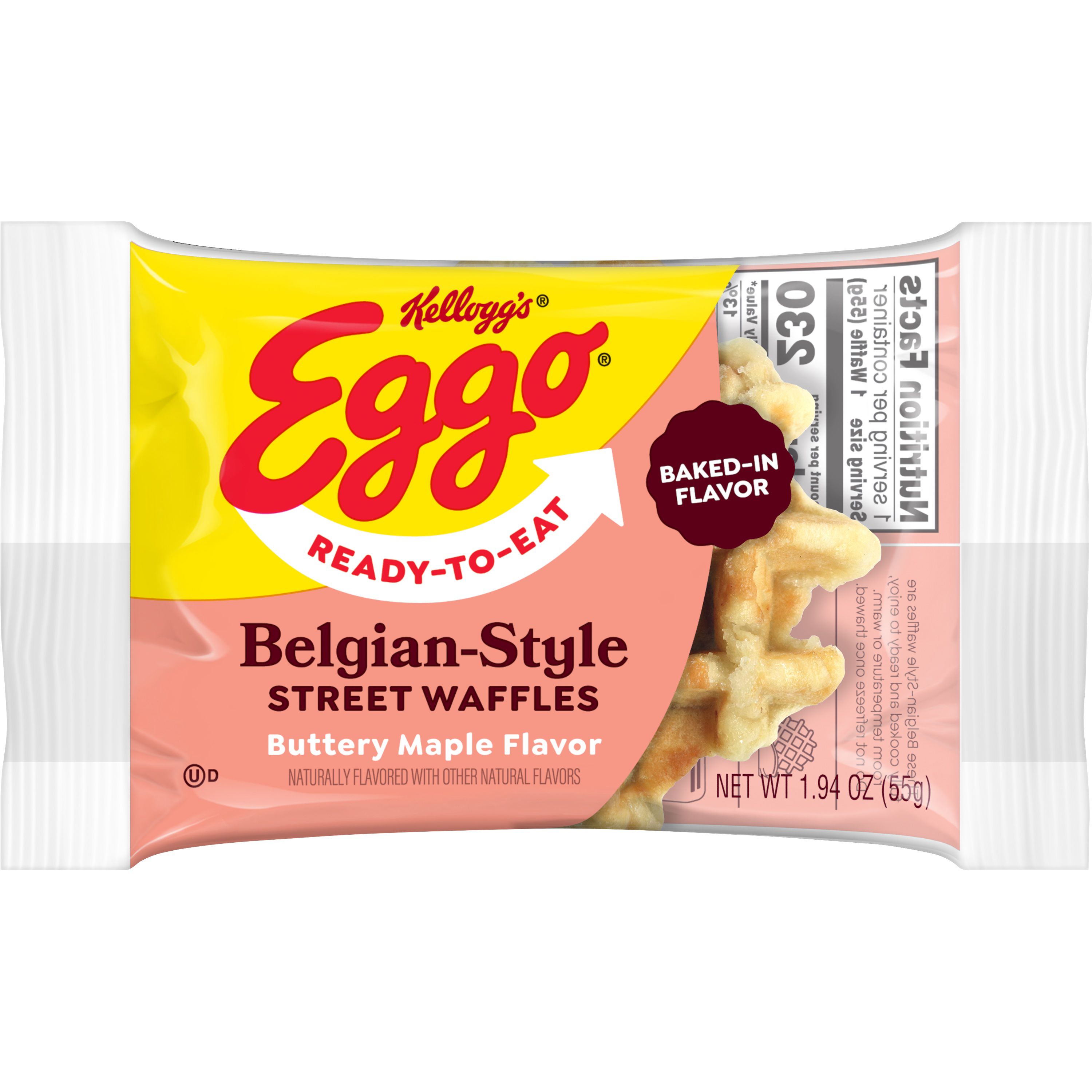 Kellogg’s® Eggo® Grab & Go LiègeStyle Buttery Maple Flavored Waffles