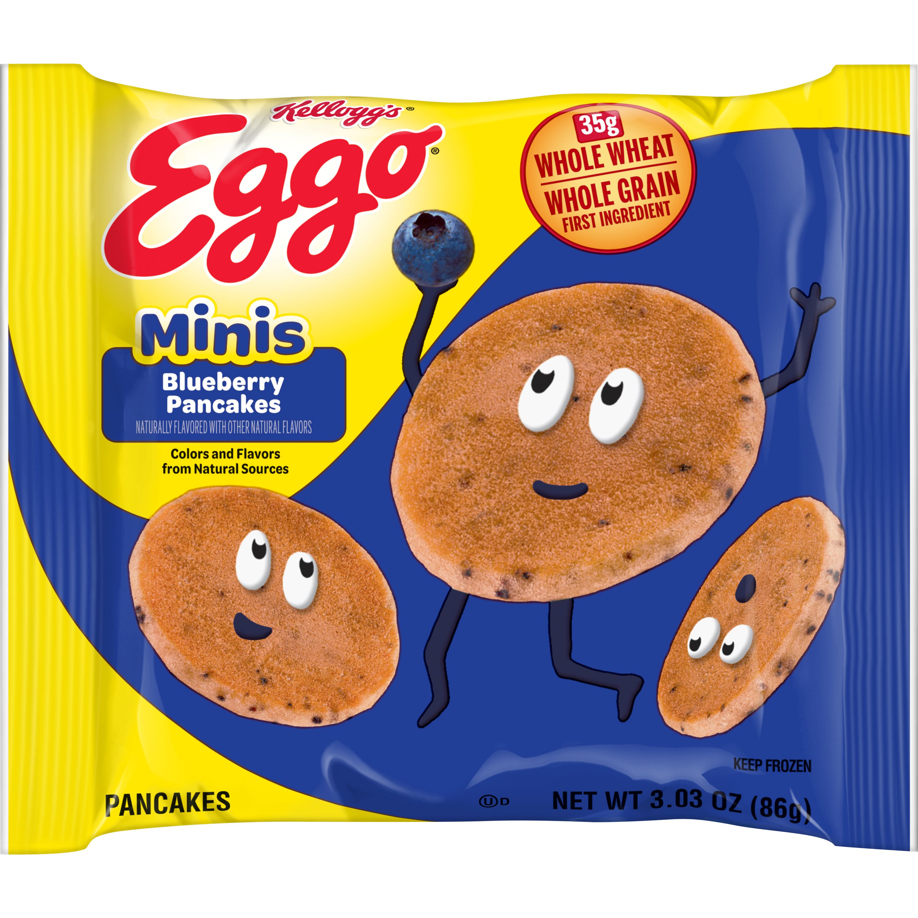 Kellogg s Eggo Minis Pancakes Blueberry SmartLabel 