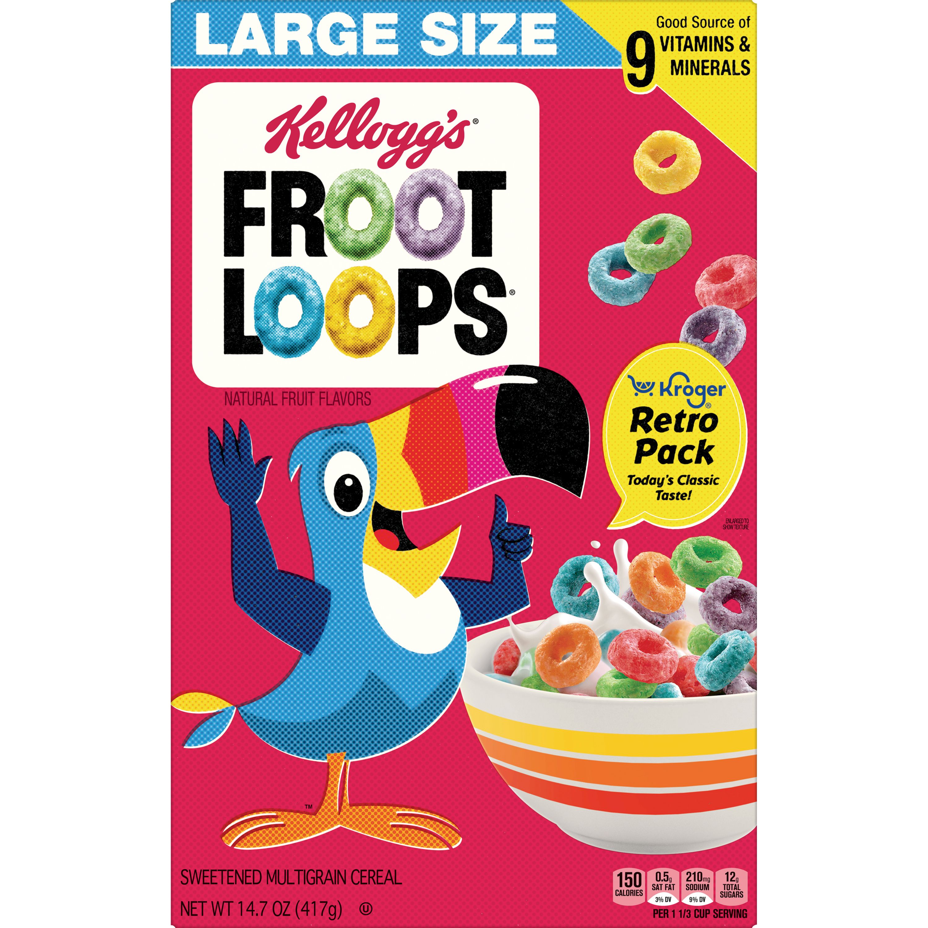  Kellogg's Froot Loops Breakfast Cereal, Fruit Flavored