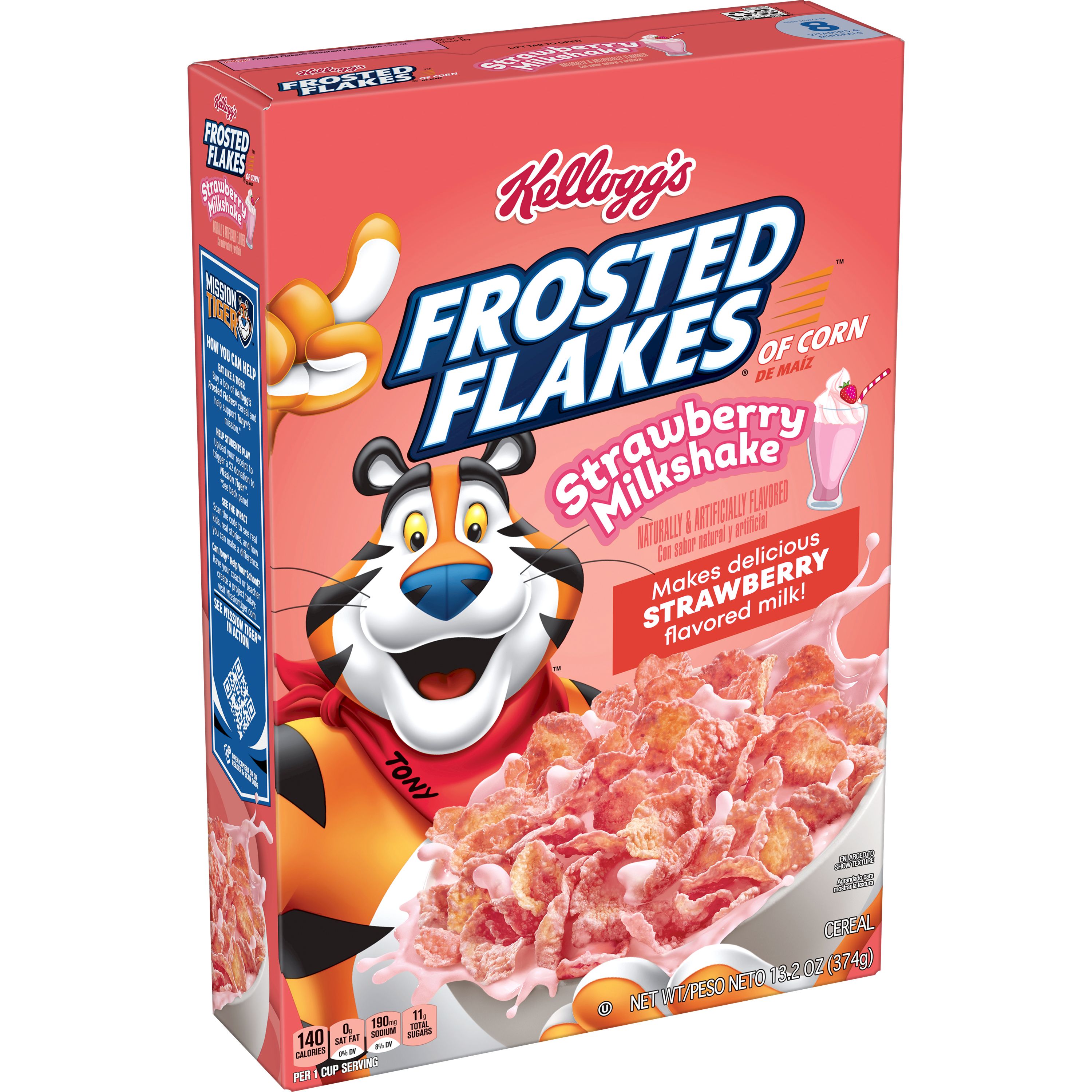 Kellogg s Frosted Flakes Strawberry Milkshake SmartLabel 