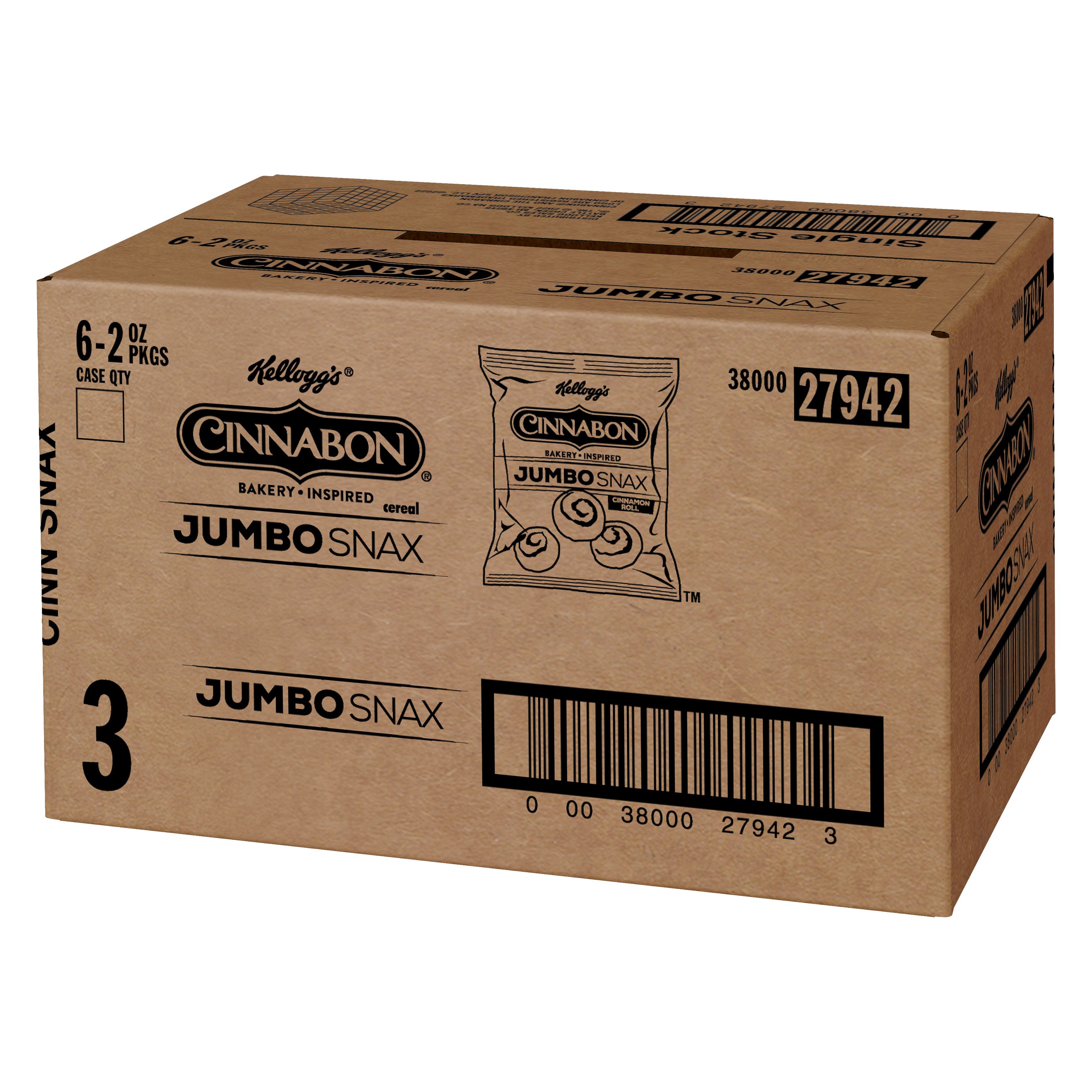 Kellogg’s Cinnabon Jumbo Snax 2oz 6ct