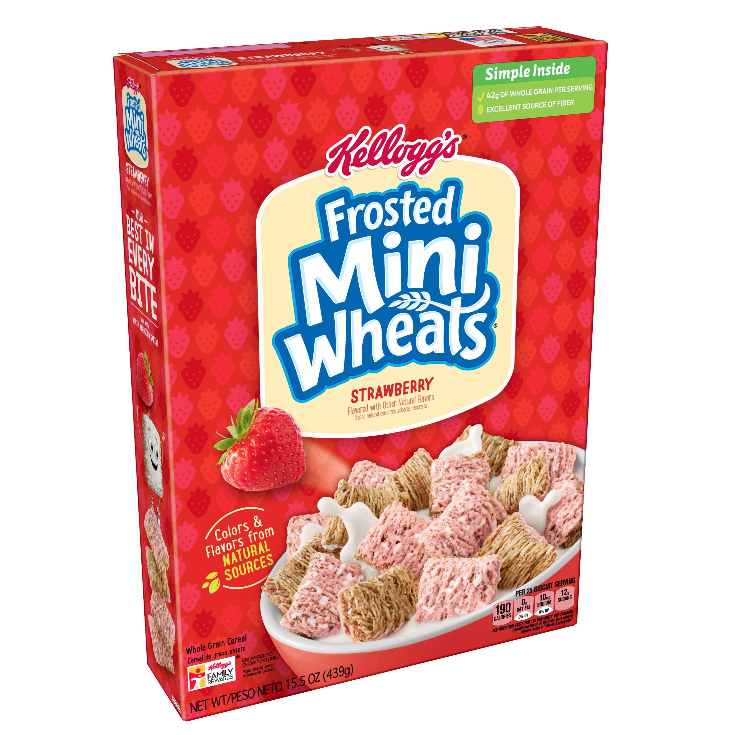 Kellogg's ® Frosted Mini-Wheats ® Strawberry cereal. 
