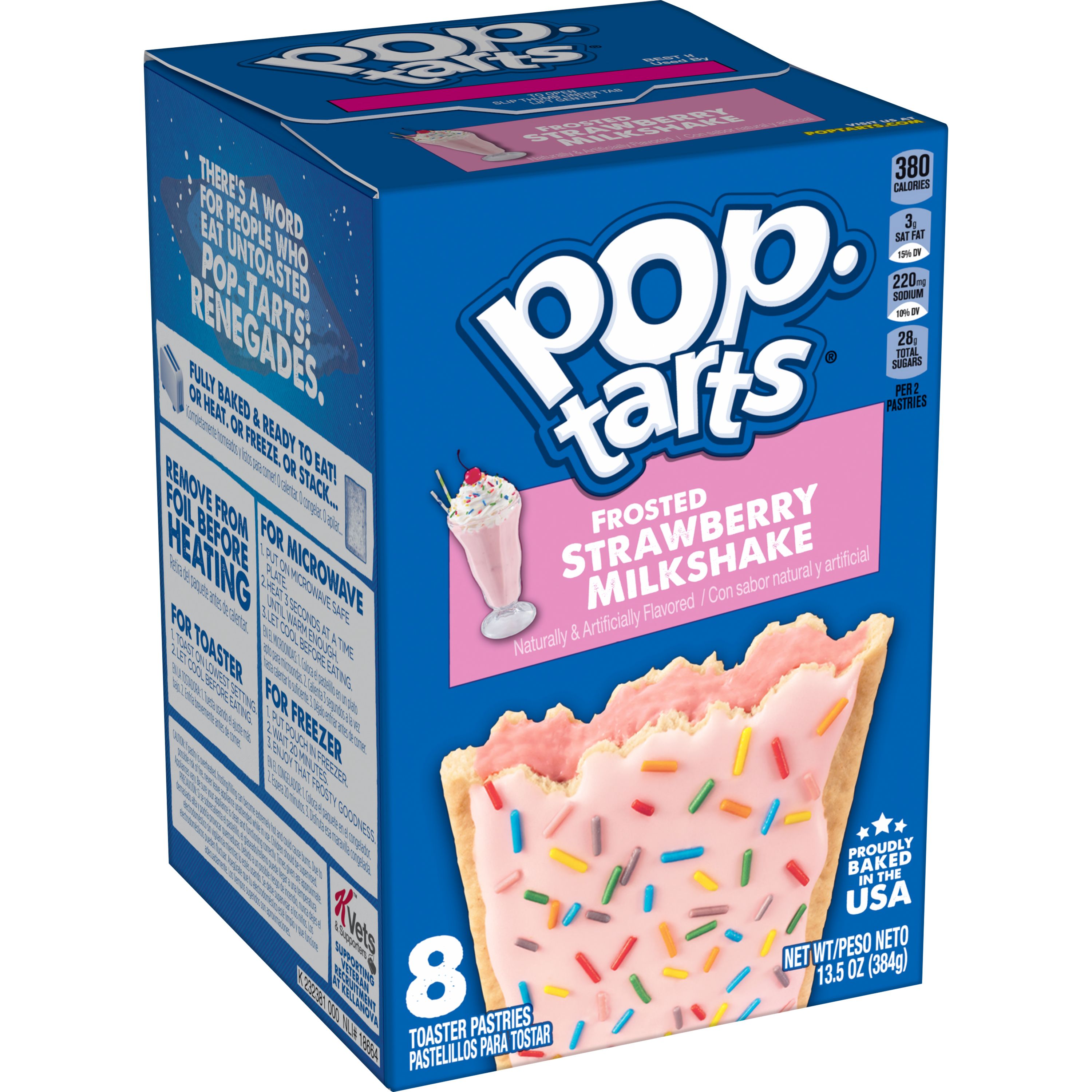 Frosted Strawberry Milkshake Pop Tarts SmartLabel 