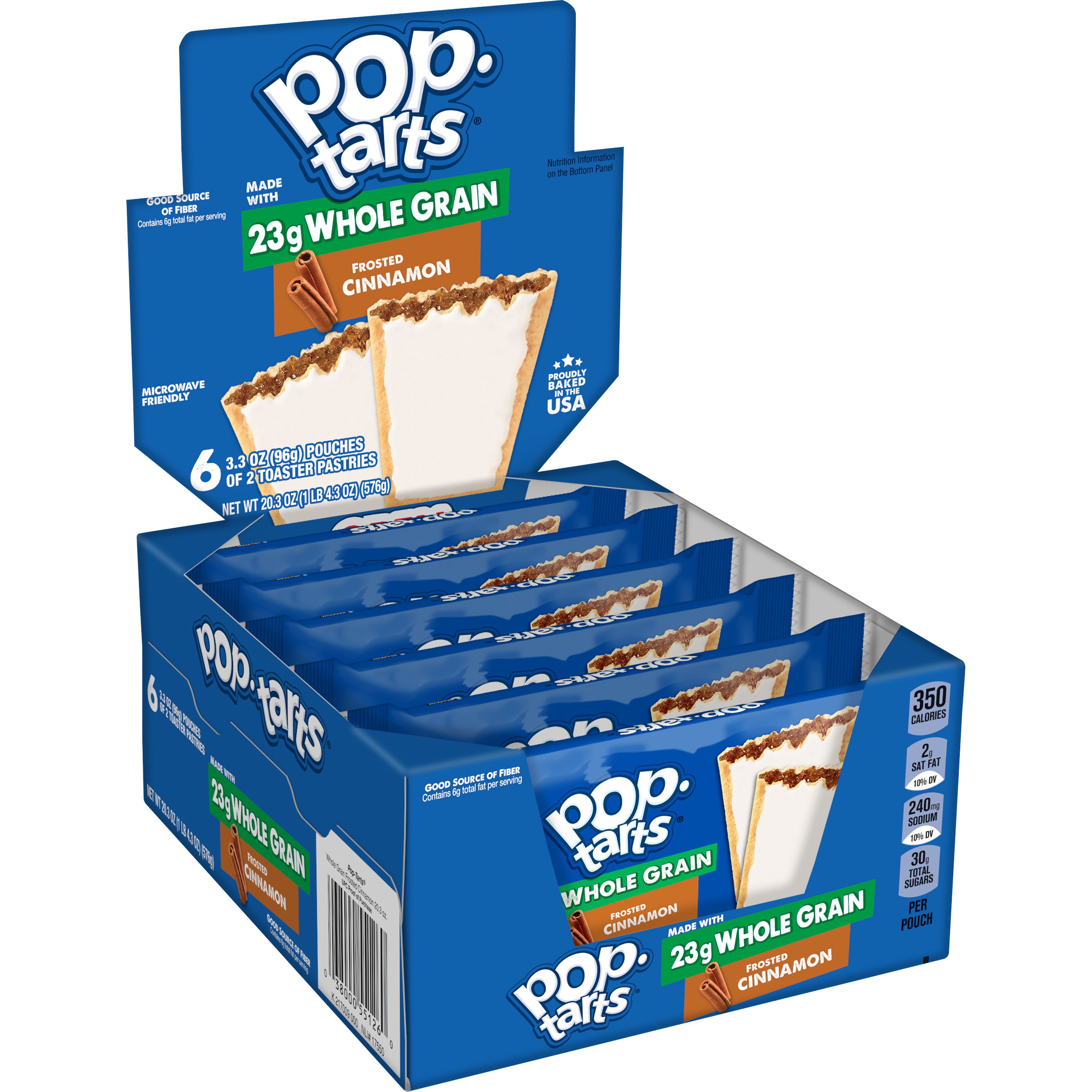 Pop Tarts® Frosted Cinnamon Made With Whole Grain