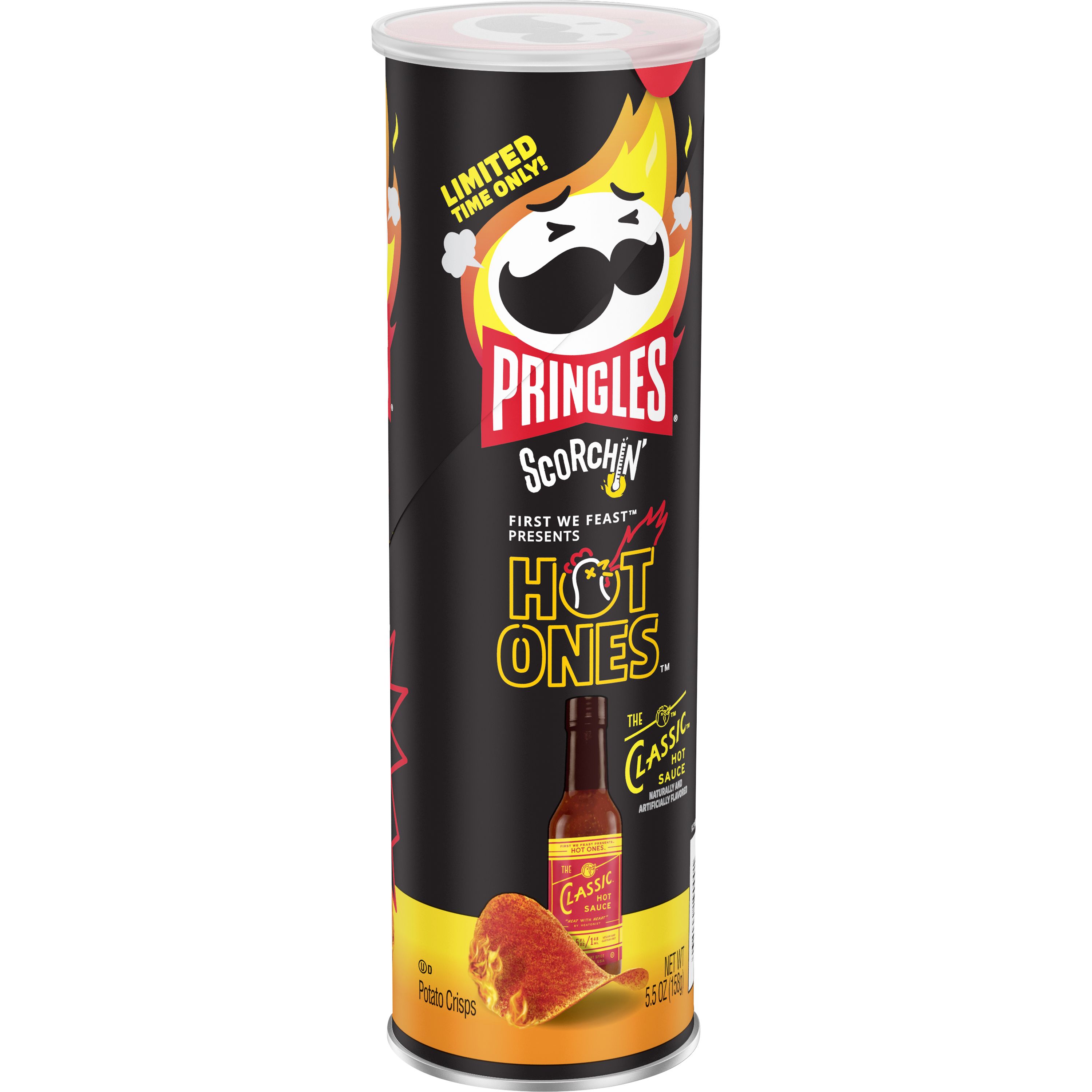 Pringles® Scorchin' Hot Ones The Classic Hot Sauce Crisps - Smartlabel™