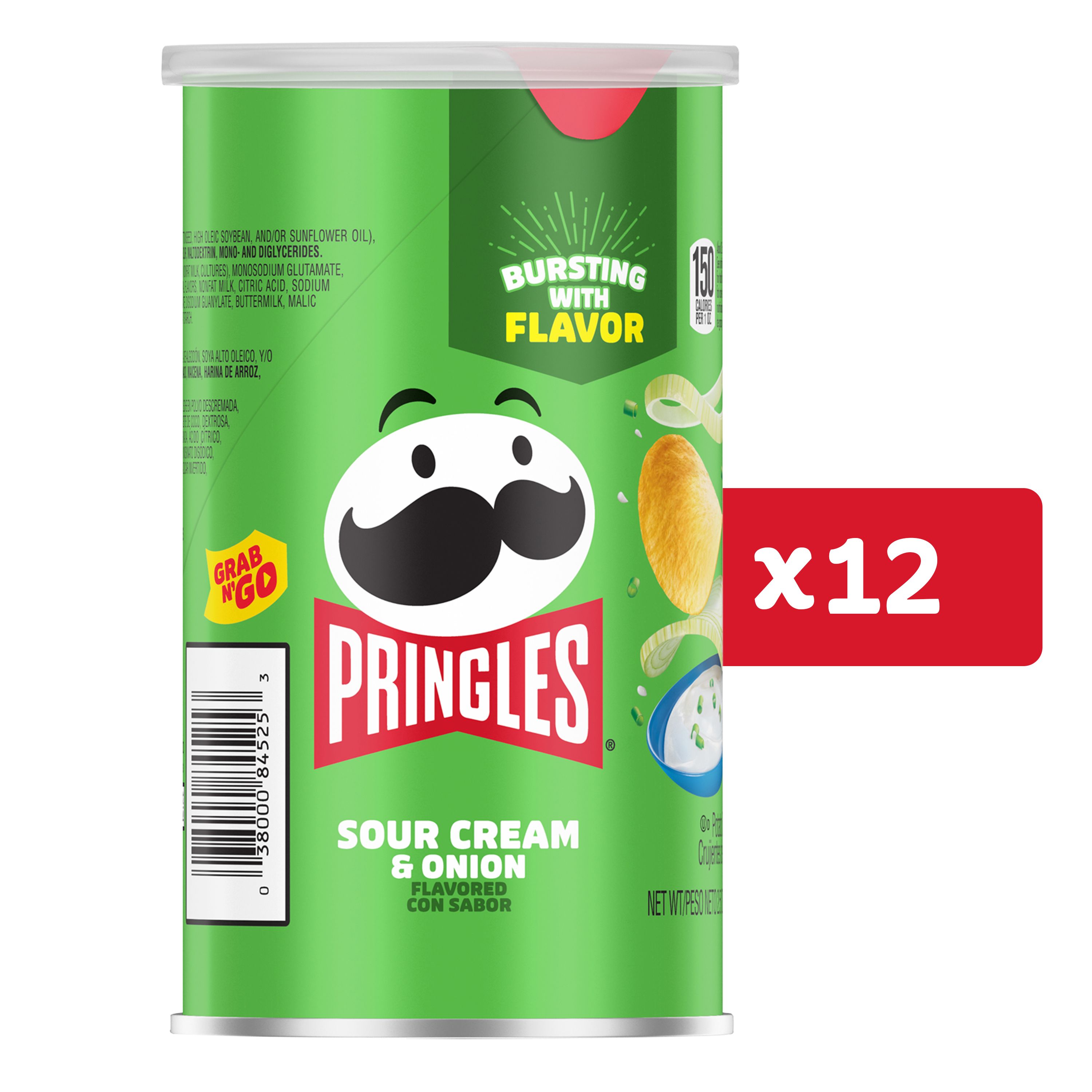 Pringles® Grab & Go Sour Cream & Onion Crisps product image