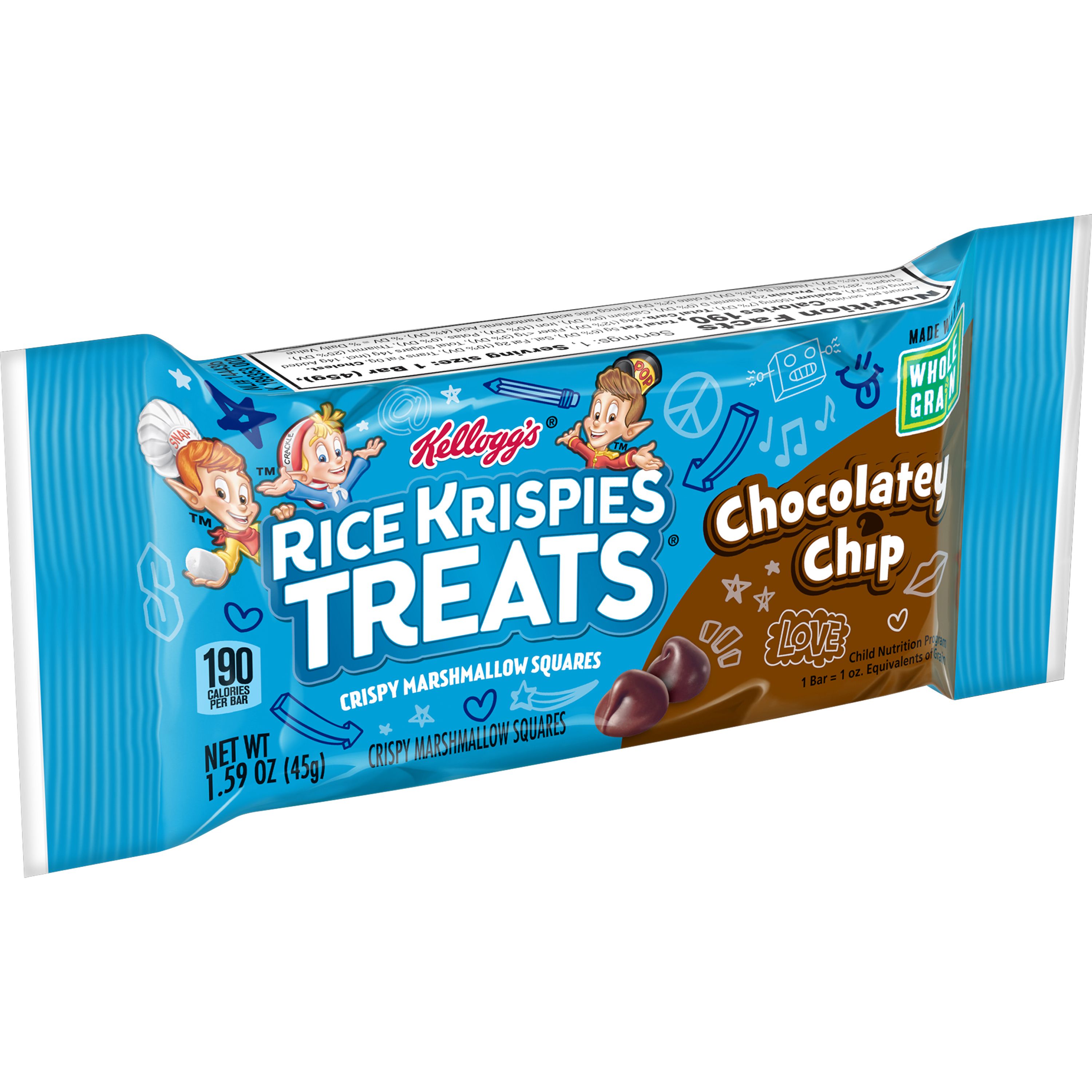 Kellogg's® Rice Krispies Treats® Chocolatey Chip Made With Whole Grain ...