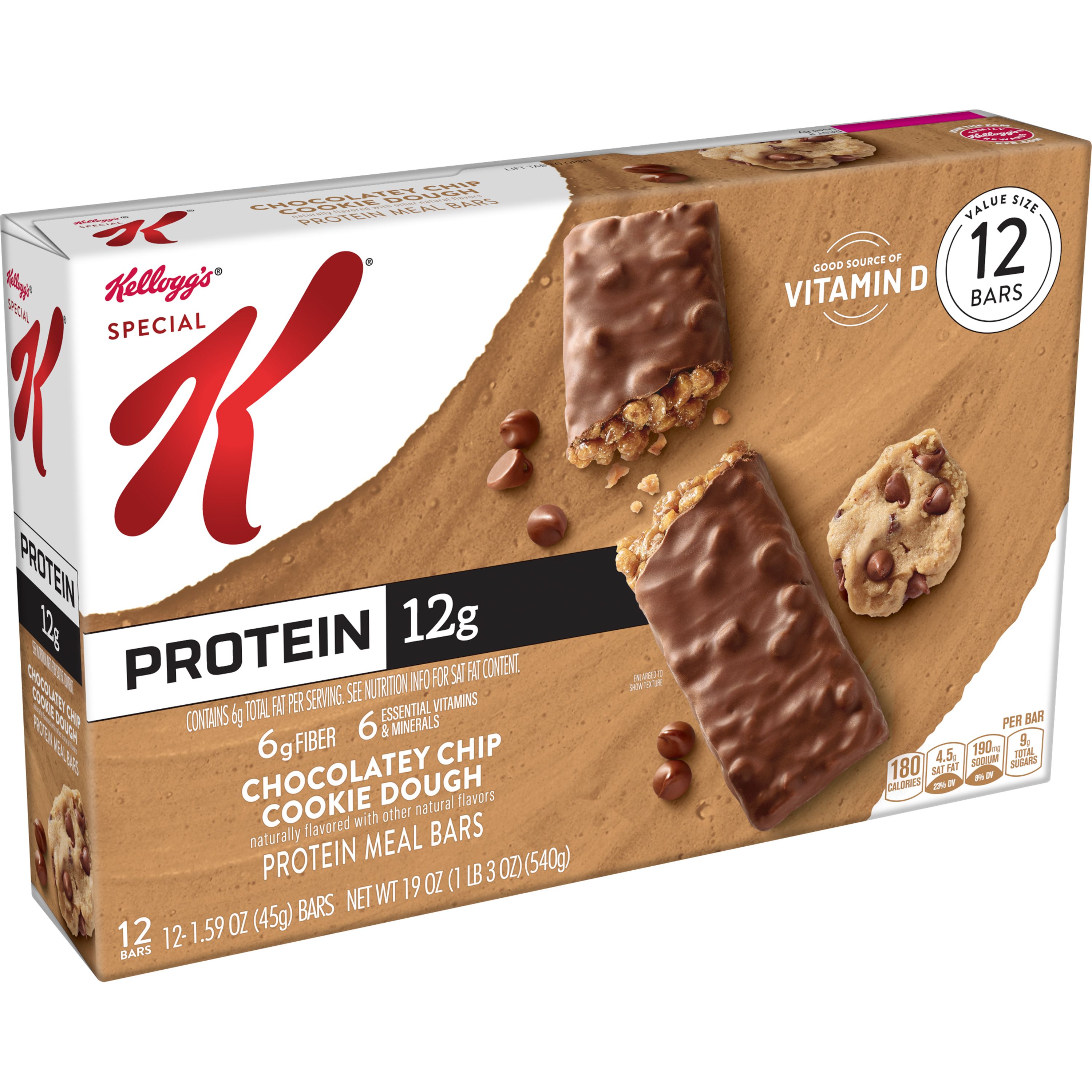 Kelloggs® Special K® Chocolatey Chip Cookie Dough Protein Meal Bars Smartlabel™