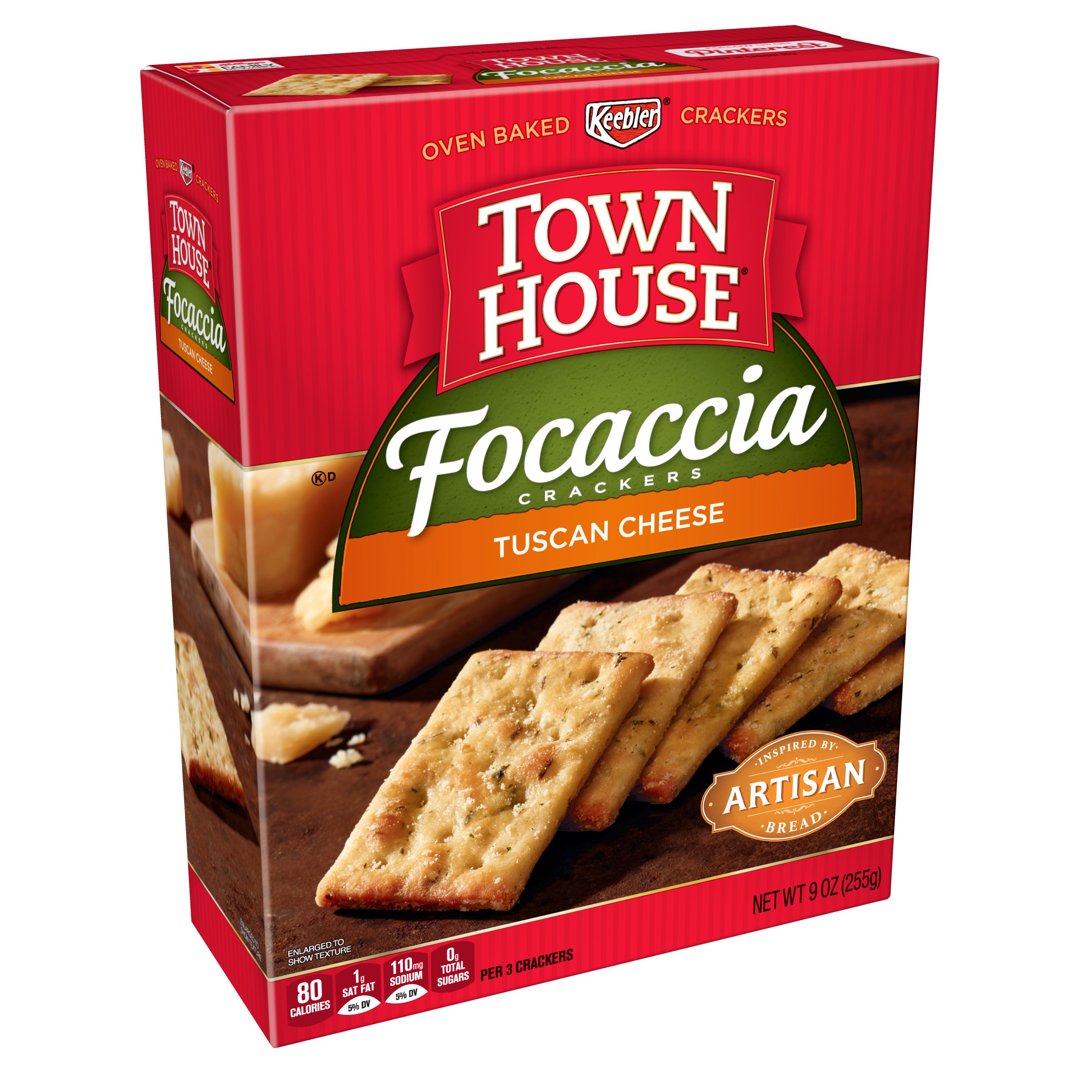 Kelloggs® Town House® Focaccia Crackers Tuscan Cheese - SmartLabel™