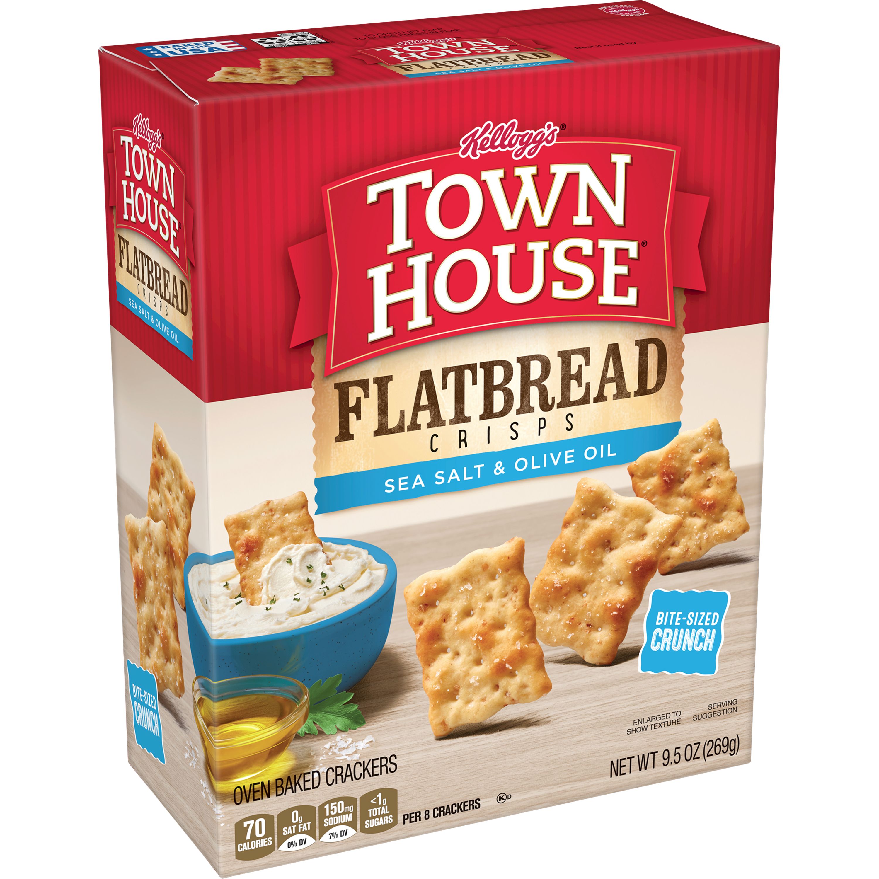 Kellogg S Town House Flatbread Crisps Sea Salt And Olive Oil   00030100506560 C1L1 